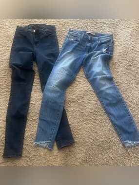 J Brand Maria & Joe’s Skinny Jeans Bundle Size 26 Dark Wash Raw Hem Denim Lot